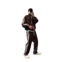 Ensemble de survêtement 2 pièces pour homme, veste zippée à col montant et pantalon de jogging, vêtements de sport