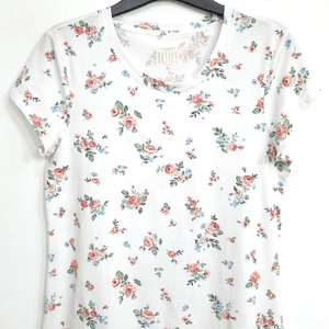 เสื้อยืดแขนสั้นลำลองสำหรับผู้หญิงคอลเลคชั่นใหม่เข้ารูป100% ผ้าทอสีพื้นระบายอากาศได้ดีผ้าคอตตอนแห้งเร็วสำหรับฤดูใบไม้ผลิและฤดูร้อน - Product Image 3