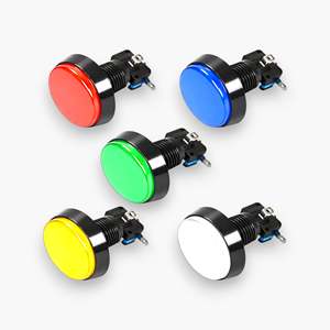 Juego de 4 Botones Grandes de Retorno de Monedas con Luz LED de 12V, Microinterruptor de Plástico y Metal, Envío Gratis para Accesorios de Máquinas Recreativas - Product Image 1