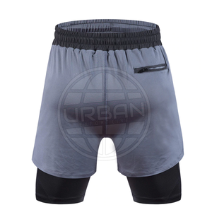 Pantalones cortos de gimnasio para hombre al por mayor con cordón, pantalones cortos de gimnasio para hombre de talla grande personalizados para venta en línea En stock - Product Image 2