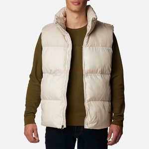 Gilet matelassé pour homme en polyester/nylon, col montant, fermeture éclair, respirant, imperméable, coupe-vent d'hiver, vêtement d'extérieur décontracté - Product Image 5