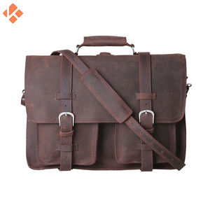 Bolsa para ordenador portátil de cuero genuino Premium de negocios personalizada 2024 antirrobo 10L/16L capacidad cremallera y cierre de cerrojo de alta calidad - Product Image 5