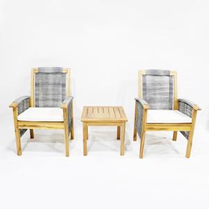 CH Factory High Back Bistro Set Muebles de exterior con sillas de respaldo alto extra cómodas - Product Image 1