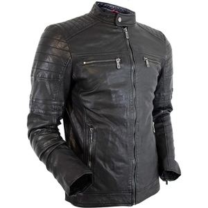 Veste en cuir d'agneau véritable pour homme, style classique, veste en cuir véritable tendance - Product Image 3