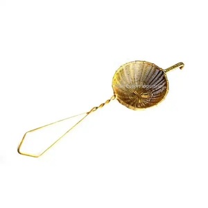 Meilleure vente en laiton tissé à la main en treillis métallique passoire à thé avec longue poignée pour la maison et l'hôtel cuisine thé et café outils - Product Image 3