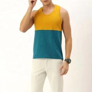 Débardeurs hommes sans manches printemps Streetwear hauts dernier coton respirant hommes jaune personnalisé imprimé sans manches débardeurs - Product Image 1