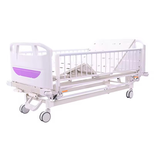 Tempat tidur rumah sakit anak-anak Manual elektrik, dua engkol baja Metal ICU furnitur medis untuk anak-anak rumah sakit - Product Image 2