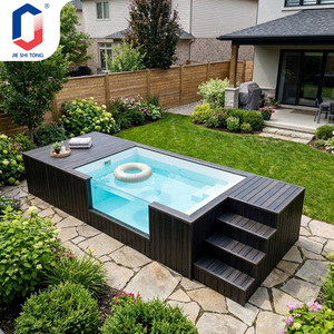 Piscine hors sol transparente de 20 pieds avec revêtement de sol, conteneur et pont pour enfants, en PRV/fibre de verre, épaisseur 8 mm, résistante aux UV, avec échelle de sécurité - Product Image 6
