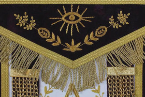 Delantales Masónicos Rectangulares de Cuero Bordados Personalizados con Hilo de Bullion, Regalia de Past Master, Ecológicos, Vintage, Nueva Llegada 2026 - Product Image 5