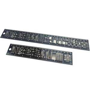 Règles de mesure en plastique noir avec échelles et données imprimées - Product Image 5