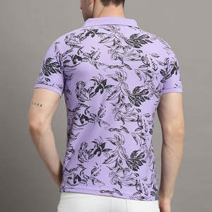 Polos estampados personalizados para hombres, suministro de fábrica OEM, 100% algodón, manga corta, antiarrugas, transpirable, informal y ropa de trabajo - Product Image 4