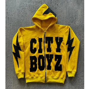 Hoodies pour hommes de qualité supérieure, fabriqués en usine, coupés et cousus, coupe classique, streetwear d'hiver, 100% coton, teinture unie, respirant, séchage rapide - Product Image 4