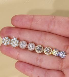 แหวนฮิปฮอปฮาโลออกแบบล่าสุดเพชรโมอิสสีเงินสเตอร์ลิงตัดสดใสทำในอินเดียได้รับการรับรองจาก Gra - Product Image 2