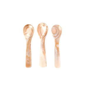 Cuillère à caviar en bambou blanc de 8 cm, écologique, de luxe, en nacre naturelle, faite à la main, pour les dîners raffinés et les fêtes - Product Image 2