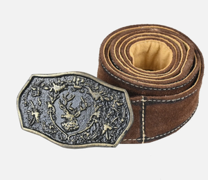 Pantalones cortos de cuero de alta calidad Pantalones cortos Lederhosen Bordado corto Pantalones cortos clásicos con tirantes - Product Image 6