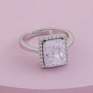 Trendy Vintage Gold-Plated Stainless Steel Finger <b>Ring</b> <b>Adjustable</b> Inlay Engagement <b>Ring</b> Style Fashionable Number Shape - Product Image 1