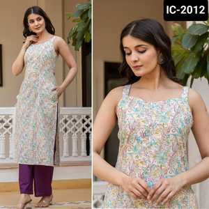 Indian Ethnic Wear Fancy Sleeveless Cotton Printed Kurti For Regular and Office wear with Lowest Price and Best Quality <b>Kurtis</b> - Product Image 6