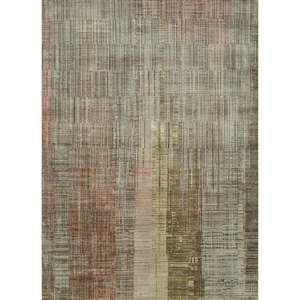 Kavi Hand Knotted <b>Wool</b> & Bamboo Silk Rug Beige & <b>Brown</b> Abstract Pattern for Home Use-Srb(701) - Product Image 1