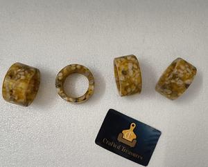 Best Selling Napkin Rings Natural Stone Terrazzo Embedded <b>Epoxy</b> <b>Resin</b> Wedding Table Decorations Napkin Ring Holder At best <b>Price</b> - Product Image 2