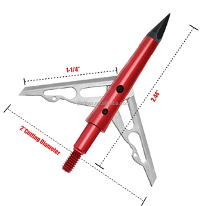 Venta directa de fábrica: Puntas de caza mecánicas de 100 grains y 2 hojas, paquete de 6, para arco compuesto, corte de 2 pulgadas - Product Image 3