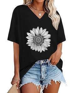 Elegante camiseta casual de mujer de algodón liso cuello redondo manga corta diseño ligero verano ropa opción perfecta servicio OEM - Product Image 1