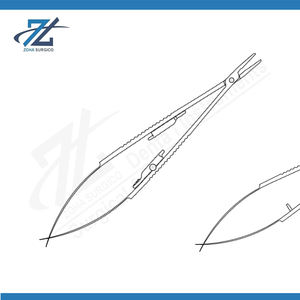 Portaagujas Castroviejo de Alta Calidad, 140 mm de Largo, Instrumentos Quirúrgicos Manuales de Acero Inoxidable, Certificación CE, Uso en Cirugía General - Product Image 2