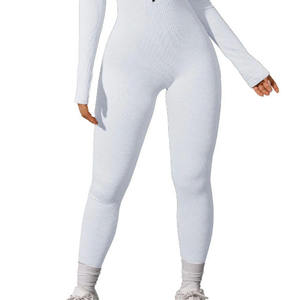 Women Workout Outfits Quick Dry 5pcs Sets Long Sleeve Fitness Gym Yoga Tank <b>Top</b> Seamless Leggings Stretchy Sports Apparel Set - Product Image 6