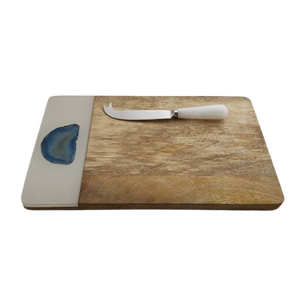 Planche à fromage en résine en bois bloc à découper forme Rectangle Durable outil de cuisson de cuisine Antique Fruits personnalisés lieu d'art indien - Product Image 6