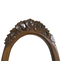 Table de toilette vintage en teck massif, style mid-century modern, élégante, avec tiroirs de rangement, miroir et tabouret – Faite à la main, écologique et durable