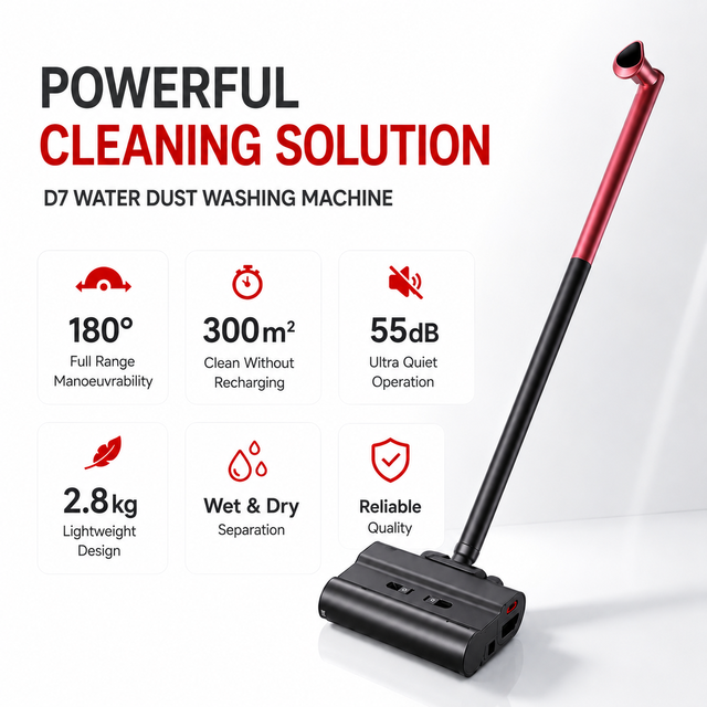 Low Noise Less Odor Wet and Dry Vacuum Cleaner Portable Handheld Wet Dry Floor Cleaner for Pet Households