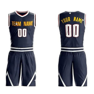 Personnalisez vos propres uniformes de basket-ball d'équipe, ensemble de maillots de basket-ball réversibles, prix de gros - Product Image 2