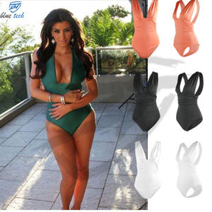 Maillot de bain bikini sexy pour femmes 2023, vert, à lacets, manches courtes, design découpé, respirant, écologique, séchage rapide, nouveauté - Product Image 6
