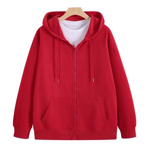 Fashion Outdoor Custom Printing Hoodie French Terry Oversized Silk Screen Printing Zipper up Hoodies - Product Image 4