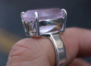 925 Sterling Silver Classic Designer Oval Cut Pink <b>Rose</b> <b>Quartz</b> <b>Ring</b> January Birthstone Engagement Style Bezel Setting Jewelry - Product Image 2