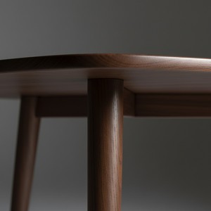 Ensemble de tables gigognes pour café, table triangulaire arrondie, couleur marron, design dynamique et moderne - Product Image 5