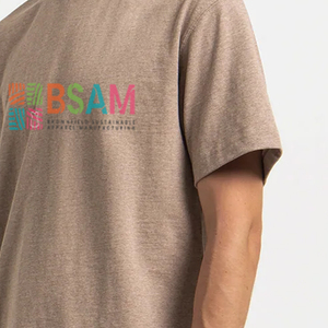 Men's 100% Cotton Knitted Alphabetic Printed Eco-Friendly T-Shirt Crew Neck Drop Shoulder Customized <b>Logo</b> Direct Bangladesh - Product Image 6