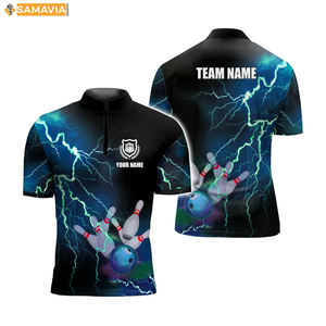 Uniformes ligeros de equipo de bolos SAMAVIA, Camisetas diseñadas a medida para eventos deportivos y de liga de clubes de EE. UU. - Product Image 1