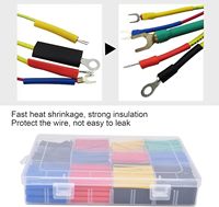 800 pièces/boîte Gaine thermorétractable PE haute tension 600V 2:1 pour fils électriques, kit d'isolation et d'assortiment de gaines de câblage
