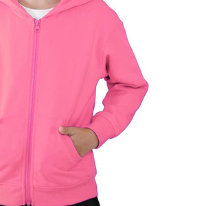 Sweat-shirt à capuche en polaire de coton uni pour enfants, sweat-shirt à fermeture éclair, polaire, sweat-shirt à capuche pour garçons et filles - Product Image 3