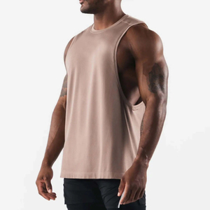 Sleeveless Sportswear <b>Men</b> Stringer Tank Top Polyester <b>Singlet</b> Workout Fitness Gym High Neck Tank Top - Product Image 1