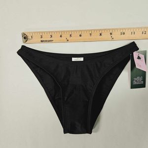 Slip bikini a vita alta da donna Wild Fable nero, taglio sgambato, push-up, personalizzabile, taglie dalla XXS alla XL - Product Image 3