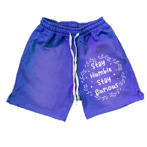 กางเกงขาสั้นผู้ชายแบบย้อมสีเอซิด ระบายอากาศได้ดี สวมใส่สบาย ขอบตัดเย็บเรียบร้อย มีกระเป๋าข้างสองช่อง เหมาะสำหรับผู้ใหญ่ - Product Image 5