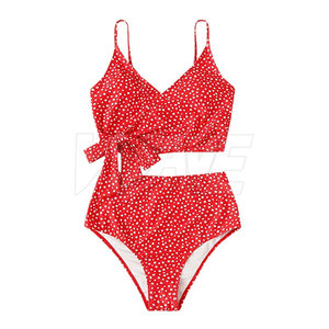 Ensemble de bikini 2 pièces pour femme coupe haute nouveau style de vêtements de fitness avec logo personnalisable et bas à motifs à vendre - Product Image 1