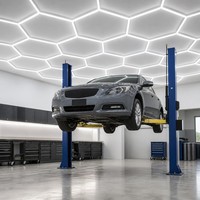 Lampe de travail LED hexagonale en aluminium 6000K CRI 90 pour atelier de réparation automobile