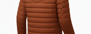 Veste matelassée à capuche pour homme en orange rouille, de qualité supérieure, teinte unie, légère, isolée, coupe-vent, respirante, vêtements d'extérieur d'hiver, style urbain - Product Image 6