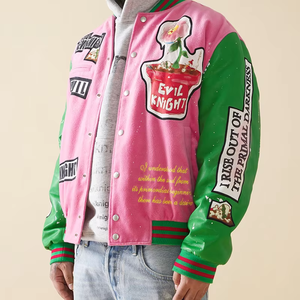 Custom Patchwork Design <b>Hip</b> Hop Men Baseball Jacket Embroidered logo Varsity Jacket <b>for</b> Men - Product Image 6