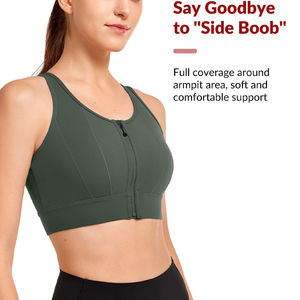 Sujetador Deportivo Sin Costuras con Cuello en U, Talla Grande, Logotipo Frontal, Tejido Transpirable, Alta Sujeción, Mantiene Seco, Ideal para Sesiones Largas - Product Image 3