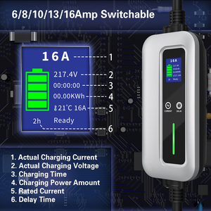 Nouvelle station de recharge portable pour véhicules électriques de type 2 <span class=keywords><strong>Schucko</strong></span> 7 kW AC 16 A avec câble de 5 m - Product Image 4