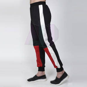 Ensemble de survêtement décontracté pour homme, respirant, léger, tricot lisse, matière extensible en polyester/coton pour tous les jours - Product Image 4