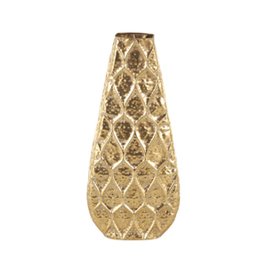 Florero de Metal con textura antigua, forma larga única, pantalla decorativa de Color dorado, última llegada, diseño único para el hogar y la Oficina - Product Image 5